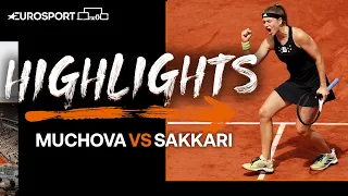 Karolina Muchova knocks fourth seed Maria Sakkari out in Round 2 | 2022 Roland Garros | Eurosport