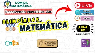 Aula 02 (complemento) - FRAÇÕES E APLICAÇÕES - #Matemática #live #obmep #fração #mandacaru #math