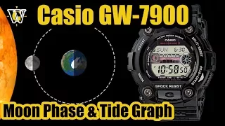 Casio GW 7900 Moon Phase & Tide Graph Function - how to setup and use