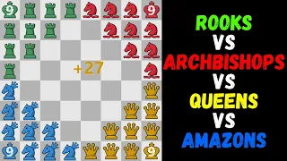 Rooks VS Archbishops VS Queens VS Amazons