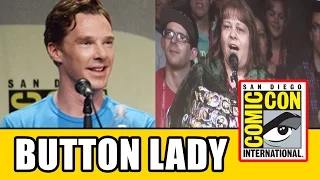 BENEDICT CUMBERBATCH Says "Button Lady" In Smaug Voice - Hobbit 3 Comic Con Panel