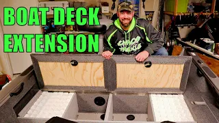 HUGE BOAT DECK UPGRADE!! -  DIY Deck Extension with TONS of storage.