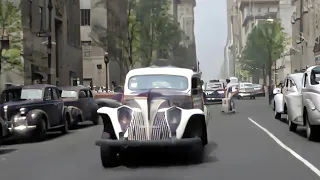 The Streets of New York 1942 in Color (Remastered) - Colorized, Upscaled to 4k, 60 fps