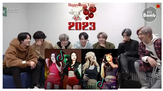 BTS Reaction To Blackpink TikTok Compilation ep-10 # (Happy New year 🔥) Fanmade