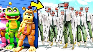 ANIMATRONICS VS CHAINSAW MAN DIABÓLICO? | GTA V Five Nights at Freddy's