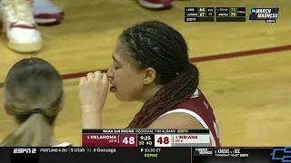 😳 Vann ELBOWED In FACE Accidentally By Holmes | NCAA Tournament Oklahoma Sooners vs Indiana Hoosiers