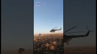 #Landing and Evacuation of the damaged Soyuz MS-22 on March 28, 2023 #ISS #cosmos #space #Baikonur