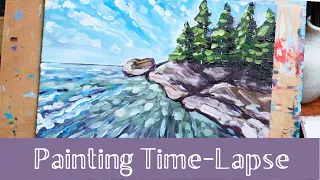 Acrylic Painting Time Lapse | Shoreline Painting