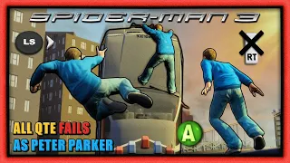 Spider-Man 3 - All QTE Failures as Peter Parker