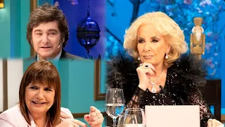 "¿Se llevaban bien ustedes?" Mirtha interrumpió a Milei y apuntó hacia su relación con Bullrich