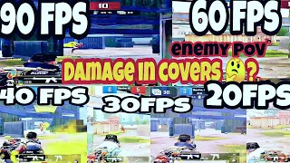 90 FPS vs 60 FPS vs 20 Fps,30 Fps, 40 Fps Pubg Mobile| Side by Side Comparison|Damage in covers?How?