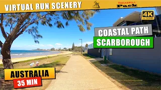 Virtual Run Australia Coast Scarborough | 4K | Virtual Treadmill Run @TreadmillPack