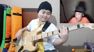 This kid is SooooTalented he would make old bass players look like 1st grade amateurs [Gev Delano]