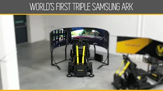 Vesaro | World's First 180 Degree Samsung Ark Sim Racing Setup