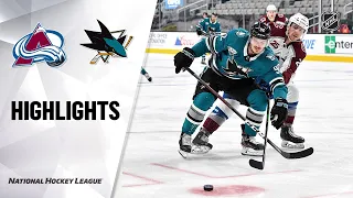 Avalanche @ Sharks 3/1/21 | NHL Highlights