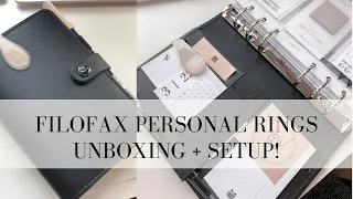 2023 Filofax Personal Rings Unboxing and Setup | Filofax Original in black