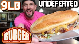 9LB UNDEFEATED BURGER CHALLENGE IN TILLAMOOK OREGON | MAN VS FOOD