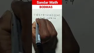 BODMAS rule | बोडमास का नियम | Sarlikaran math in hindi | Simplification | bodmas | #shorts #short