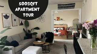 500sqft Cozy Small Apartment Tour Dallas Metroplex | I moved from Indiana to Texas! Studio /1Bedroom