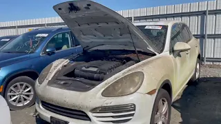 Porsche Cayenne Франкештейн  за 6600$ запустили на аукционе , He is a live