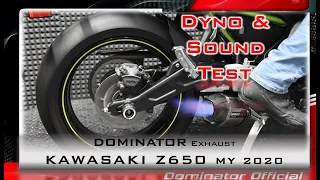 Kawasaki Z650 MY 2020 💥 Dyno Flames🔥 Pure Sound 🔊Stock vs Dominator 🎧 🇵🇱 ⚡Exhaust Sound Compilations