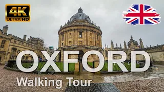 🇬🇧 Oxford, England - Walking Tour with an umbrella - 4k 60fps HDR video.