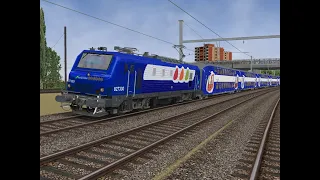 Open Rails Ligne N BB27300+VB2N de Paris Montparnasse a Rambouillet