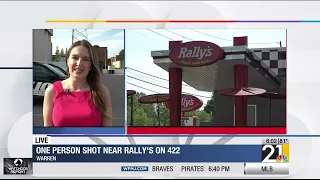 One suspect in custody after shooting at Warren Rally's restaurant