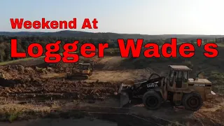 Weekend at logger Wades loading trucks and dredging a pond