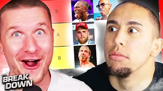 The GREATEST YouTube Boxing Tier List EVER Made..
