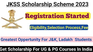 JKSS Scholarship Scheme 2023 🔥 Registration Started, Eligibility, Selection Process Discussed