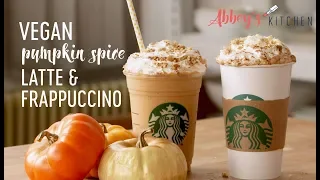 Healthy Vegan Pumpkin Spice Latte & Frappuccino | Starbucks Copy Cat Recipe
