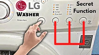 How To Put Lg Front Load Washer On Self Test Mode - Secret Function