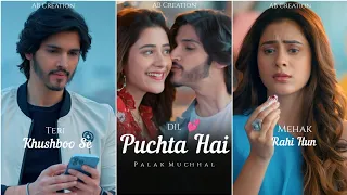 Dil Puchta Hai Fullscreen WhatsApp Status | Palak Muchhal | Rohan M,Hiba N | Dil Puchta Hai Status