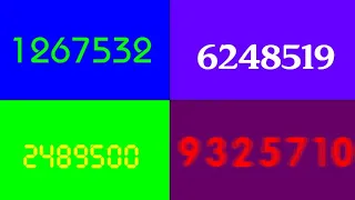 Rainbow Numbers 1 to 10000000