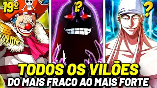 NÍVEIS DE PODERES DE TODOS OS VILÕES DE ONE PIECE - DO MAIS FRACO AO MAIS FORTE