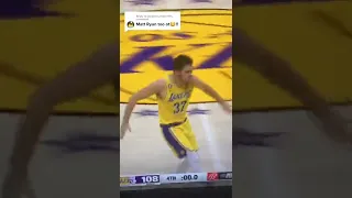 OMG!Matt Ryan hits a clutch three pointer for the Los Angeles Lakers to send it into overtime vs New