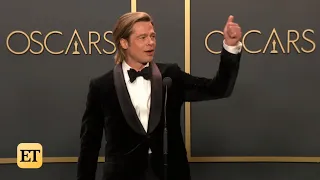 Brad Pitt Wins Oscar For Best Supporting Actor | Oscars 2020 Full Backstage Interview