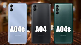 Samsung galaxy A04e VS A04 VS A04s