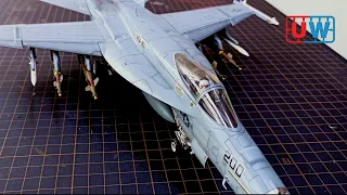 【F18E Super Hornet】Top Gun Fan must watch! 1/48 model build