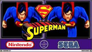 The Death and Return of Superman (Super Nintendo VS Sega Genesis) side by side comparison