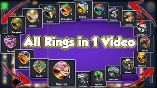 Getting ALL RINGS from LONDON to VENICE - K's Road To Get All Rings (Highlights) 8 Ball Pool