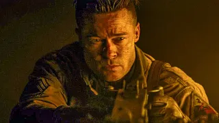 Five-Man US Crew vs. German Battalion - Epic Battle Scene | Fury (Brad Pitt)