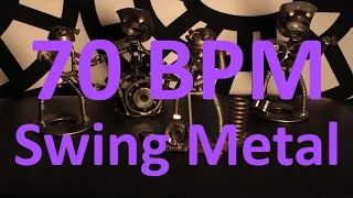 70 BPM - Swing Metal - 4/4 Drum Track - Metronome - Drum Beat