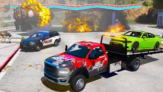 Tragic Explosion While Towing Cars in GTA 5 RP!