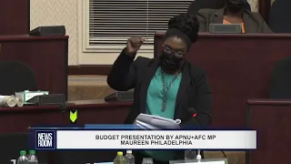 BUDGET PRESENTATION BY APNU+AFC MP MAUREEN PHILADELPHIA