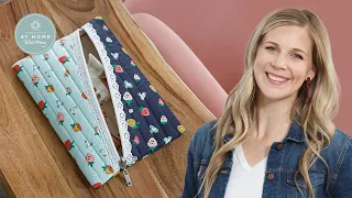 Make a "Two-Tone Zipper Pouch" with Minki Kim and Misty Doan on At Home With Misty (Video Tutorial)