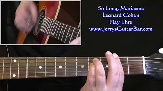 Leonard Cohen So Long Marianne | Guitar Play Thru