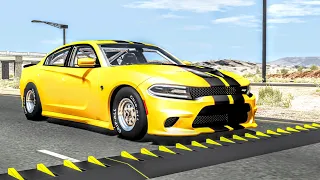 Massive Spike Strip Pileup Crashes #65 – BeamNG Drive | CrashBoomPunk