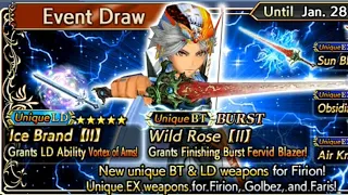 DFFOO Firion Burst Banner pull, chasing Firion burst and LD | 2x speed